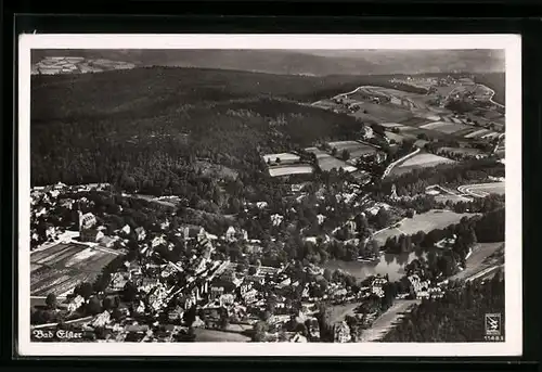 AK Bad Elster, Ortsansicht vom Flugzeug aus
