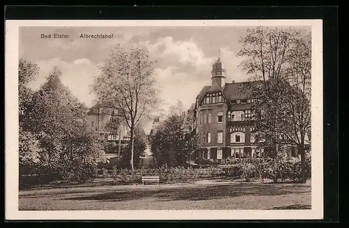 AK Bad Elster, Blick auf den Albrechtshof