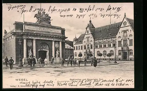 AK Wesel, Berliner Tor und Kaiserliche Post