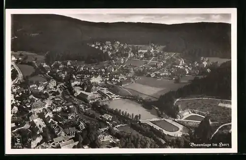 AK Braunlage im Harz, Ortsansicht aus der Vogelschau