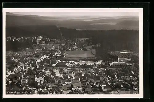 AK Braunlage im Harz, Ortsansicht vom Flugzeug aus