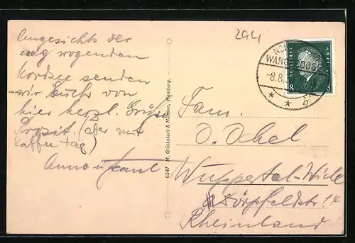 AK Wangerooge, Strand mit Terrasse