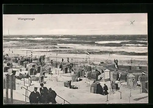 AK Wangerooge, Strand bei stürmischer See