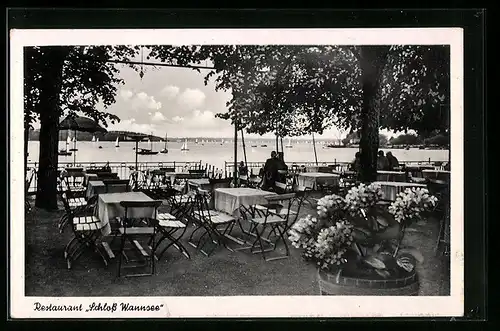 AK Berlin-Wannsee, Restaurant Schloss Wannsee