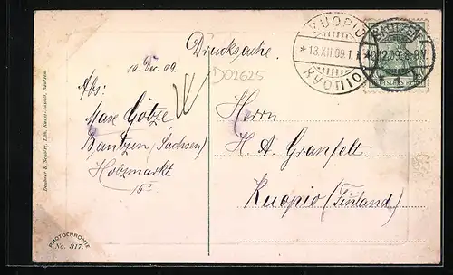 AK Bautzen, Ortsansicht mit Flusslauf