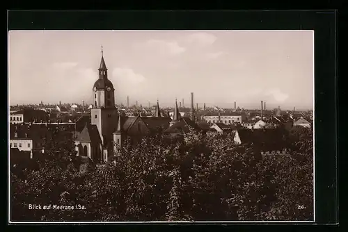 AK Meerane i. Sa., Ortsansicht aus der Vogelschau