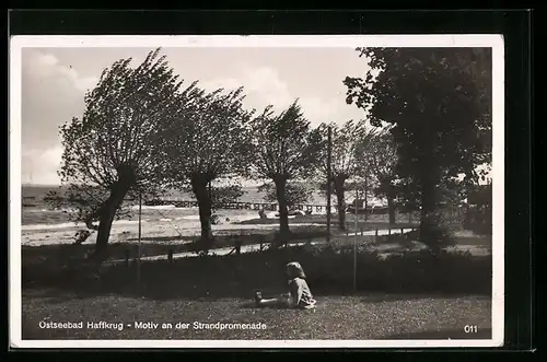 AK Haffkrug, Motiv an der Strandpromenade