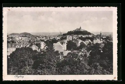 AK Siegburg, Ortsansicht aus der Vogelschau