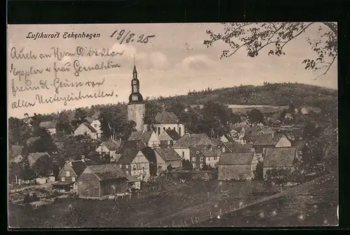 AK Eckenhagen, Blick auf den Ort