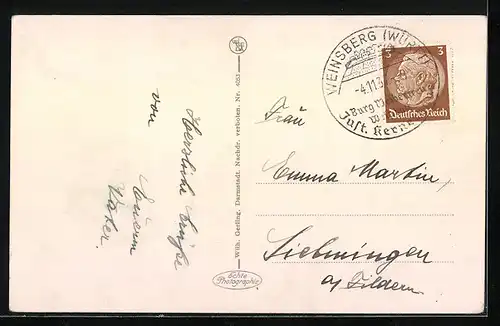 AK Weinsberg, Ort a. d. Weibertreu