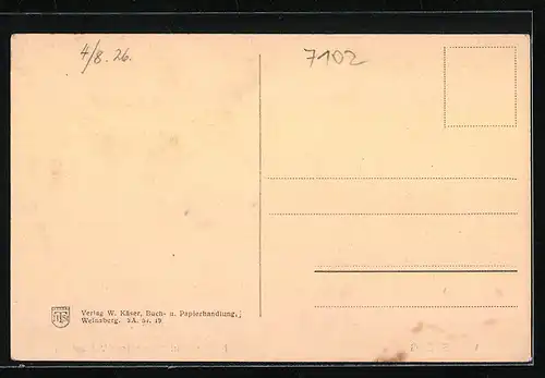 AK Weinsberg, Kirche und Burgruine Weibertreu