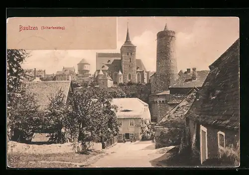 AK Bautzen, Blick auf Scharfensteg