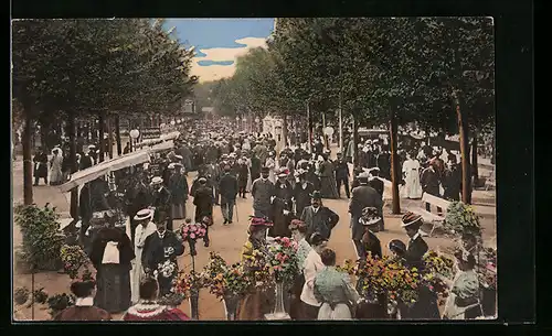 AK Bad Kissingen, Kurleben beim Frühkonzert im Kurgarten