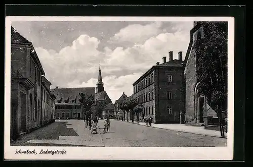 AK Schwabach, Blick auf die Ludwigstrasse