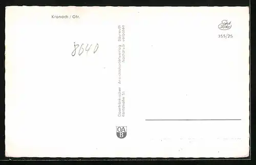 AK Kronach /Ofr., Blick auf den Ort