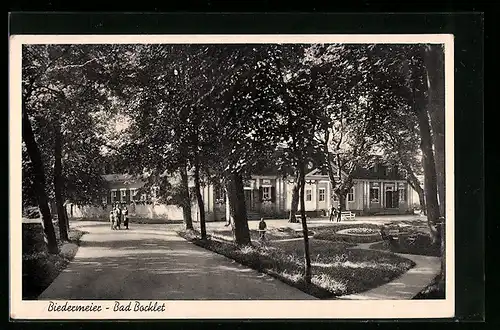 AK Bad Bocklet, Gasthaus Biedermeier im Sommer