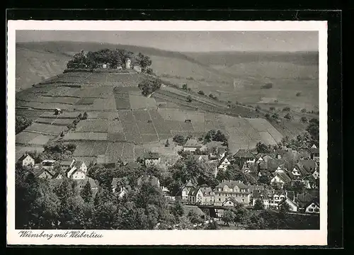 AK Weinsberg, Ortsansicht mit Blick zur Weibertreu