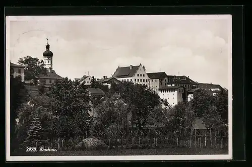 AK Dachau, Teilansicht des Ortes