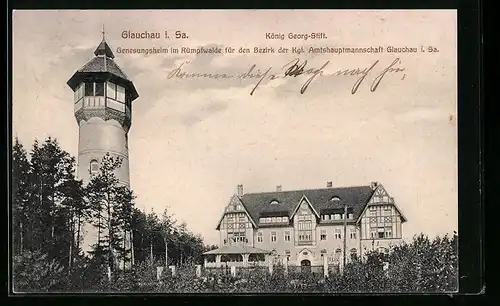 AK Glauchau i. Sa., Blick auf das König Georg-Stift