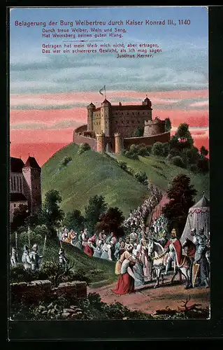 AK Weinsberg, Belagerung der Burg Weibertreu