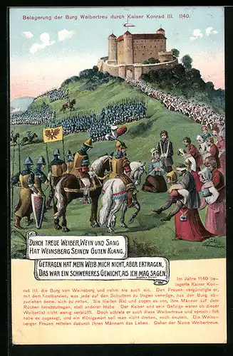 AK Weinsberg, Belagerung der Weibertreu, 1140