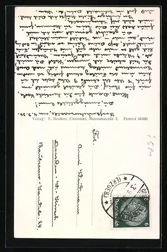 AK Grossrückerswalde, Blick auf die Wehrkirche