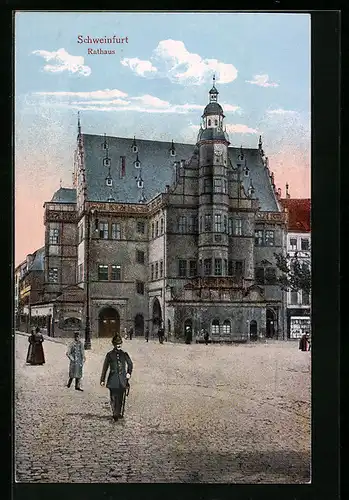 AK Schweinfurt, Blick zum Rathaus