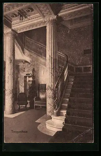 AK Berlin, Treppenhaus der Weinstuben Kempinski