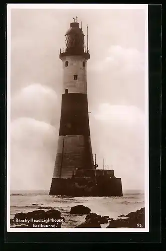 AK Eastbourne, Beachy Head Lighthouse, Leuchtturm
