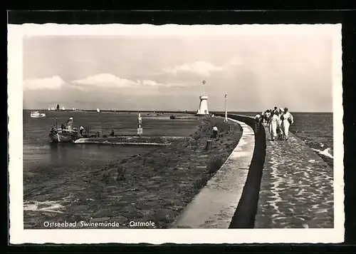 AK Swinemünde, Partie an der Ostmole