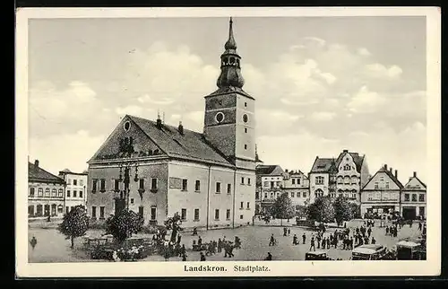 AK Landskron, Stadtplatz, Rathaus