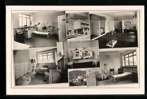 AK Zamberk Letohrad, Wasser-Elektro Heilanstalt Dr. B. Stanek Chotzen, Innenansichten