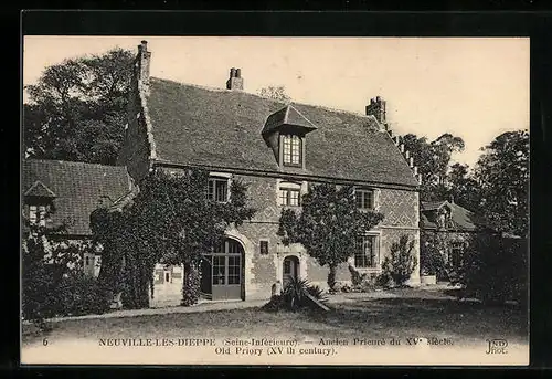 AK Neuville-Les-Dieppe, Old Priory, XV th century