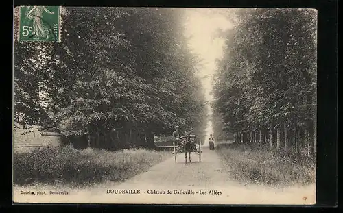 AK Doudeville, Chateau de Galleville, Les Allees