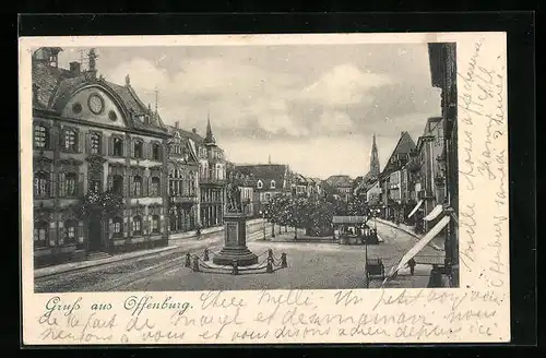 AK Offenburg, Blick auf den Marktplatz
