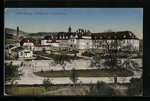 AK Offenburg, Blick zum städtischen Krankenhaus