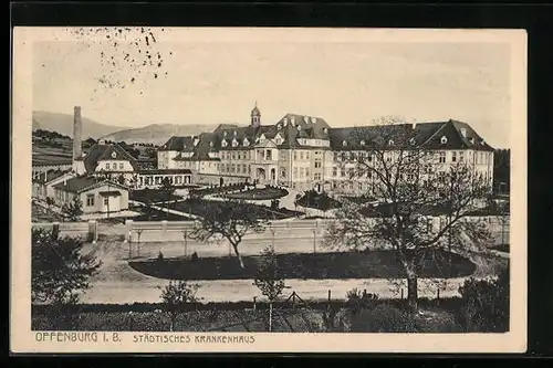 AK Offenburg i. B., Städtisches Krankenhaus aus der Ferne