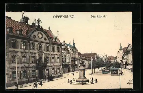AK Offenburg, auf dem Marktplatz