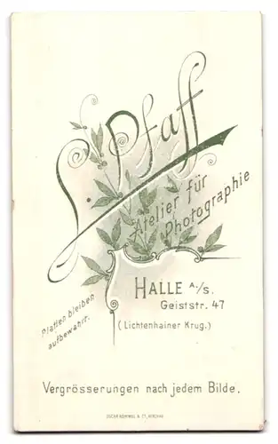 Fotografie L. Pfaff, Halle a. S., Geiststrasse 47, Junger Soldat mit Schützenschnur und Orden in Uniform