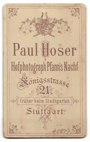 Fotografie Paul Hoser, Stuttgart, Königsstrsse 21, Junge Dame mit Flechtfrisur