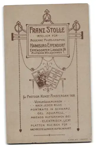 Fotografie Franz Stolle, Hamburg-Eppendorf, Eppendorfer Landstr. 54 Aufgang Woldsenweg 1, Kleinkind im weissen Kleid