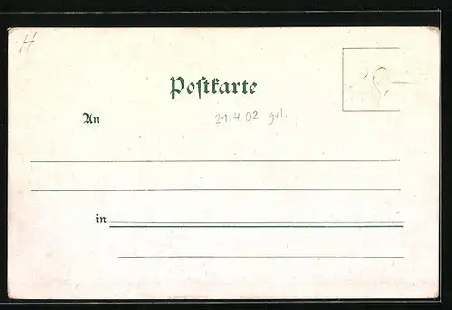 Lithographie Falkenstein i / Taunus, Ortsansicht mit Hirschen