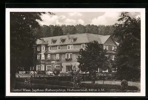 AK Jagdhaus i. Rothaargeb. /Hochsauerland, Gasthaus Wiese