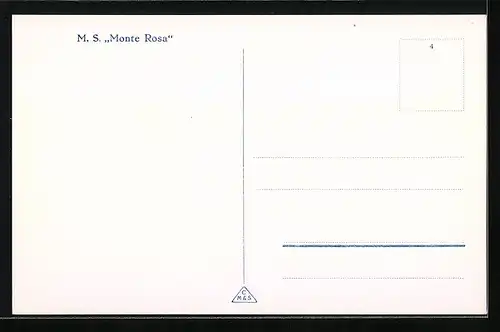 AK Deutsches Passagierschiff MS Monte Rosa, Gesamtansicht