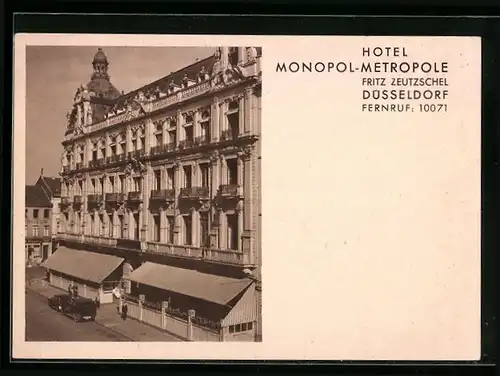 AK Düsseldorf, Hotel Monopol-Metropole