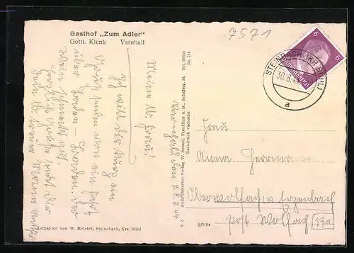 AK Varnhalt, Gasthof zum Adler