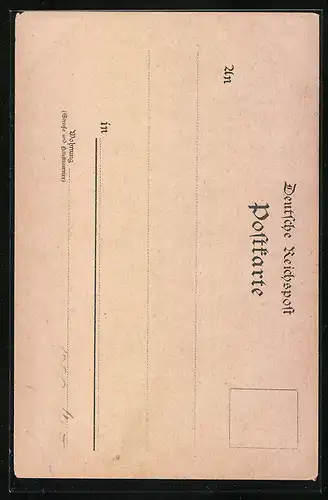 Lithographie Gotha, Freimaurer-Loge, Hauptmarkt, Rathaus