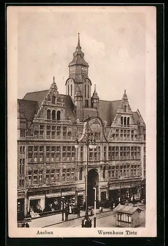 AK Aachen, Blick zum Warenhaus Tietz