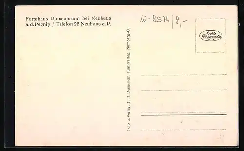 AK Neuhaus a. d. Pegnitz, Gasthof Forsthaus Rinnenbrunn