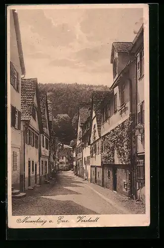 AK Neuenbürg a. Enz., Vorstadt, Blick in die Gasse
